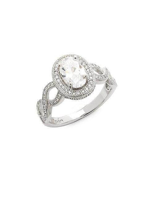 Lafonn Crystal & Sterling Silver Solitaire Ring