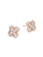 Diana M Jewels 14k Rose Gold & Diamond Flower Stud Earrings