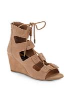 Dolce Vita Lorena Suede Lace-up Wedge Sandals