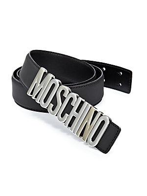 Moschino Logo-buckle Leather Belt