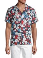 7 For All Mankind Aloha Button-up Linen Short-sleeve Shirt
