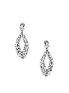 Pure Navy Crystal & Silver Drop Earrings