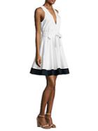 Milly Lola Fit-and-flare Poplin Dress