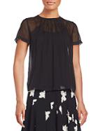Marc By Marc Jacobs Marquee Sheer Overlay Top