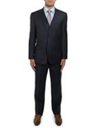 English Laundry Slim Fit Tonal Plaid Three-piece Suit