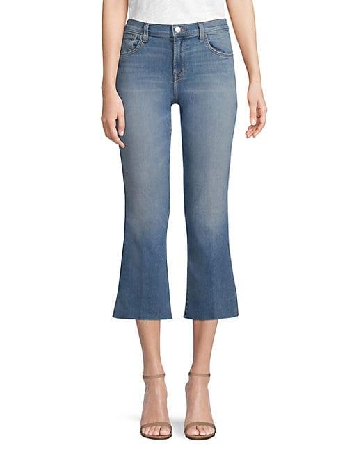 J Brand Selena Mid-rise Cropped Boot-cut Jeans