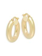 Saks Fifth Avenue Made In Italy 14k Gold Chubby Hoop Earrings