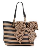 Betsey Johnson Bow-lette Striped Tote