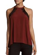 1.state Lace-trimmed Halter Neck Tank Top
