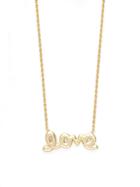 Saks Fifth Avenue 14k Yellow Gold Love Pendant Necklace