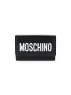 Moschino Logo Tri-fold Leather Wallet