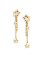Effy 14k Yellow Gold & White Diamond Chain Drop Earrings
