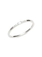 Nephora 14k White Gold Baguette Diamond Ring