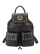 Valentino Simeon Studded Leather Backpack