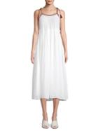 Velvet By Graham & Spencer Tasseled Cotton A-line Maxi Dress