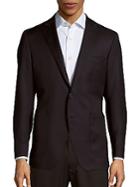 Saks Fifth Avenue Made In Italy Wool Micronosphere Blazer