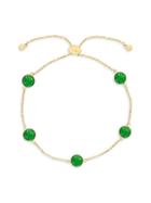 Effy 14k Yellow Gold Jade Bolo Bracelet