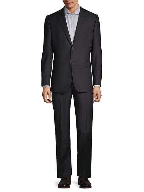 Saks Fifth Avenue Made In Italy Tonal Stripe Wool Suit