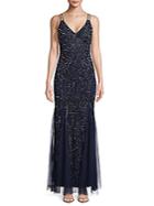 Adrianna Papell Embellished Floor-length Gown