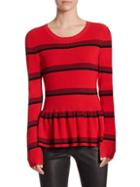Saks Fifth Avenue Collection Ribbed Peplum Sweater