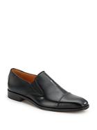 Saks Fifth Avenue Made In Italy Cap Toe Leather Loafers