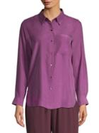 Eileen Fisher Classic-collar Silk Shirt
