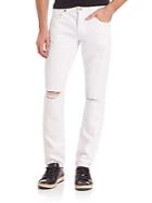 7 For All Mankind Paxtyn Clean Pocket Distressed Skinny Jeans