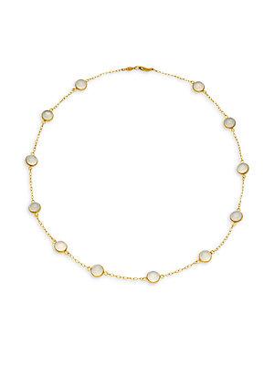 Gurhan Spell Demi Balloon Chalcedony & 24k Yellow Gold Station Necklace