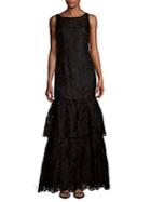Adrianna Papell Tiered Embroidered Dress