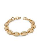 Gabi Rielle 22k Goldplated & White Crystal Adjustable Bracelet