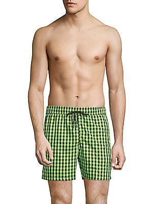 Jared Lang Checkered Swim Shorts