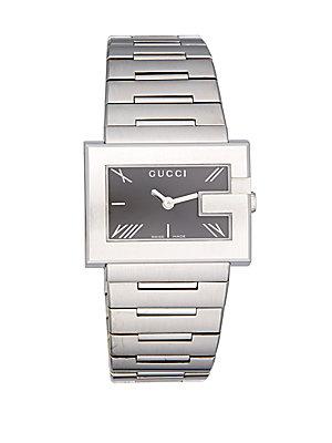 Gucci G-rectangle Stainless Steel Bracelet Watch