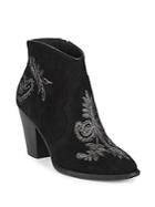 Ash Embroidered Suede Booties