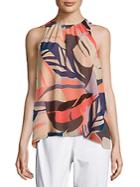 Vince Camuto Modern Tropical Foliage Top