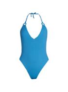 Red Carter Swim Plunging One-piece Swimsuit