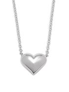 Saks Fifth Avenue Sterling Silver Puff Heart Pendant Necklace