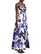 Adrianna Papell Floral Sleeveless Gown
