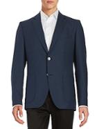 Hugo Boss Checkered Wool Two-button Jacket