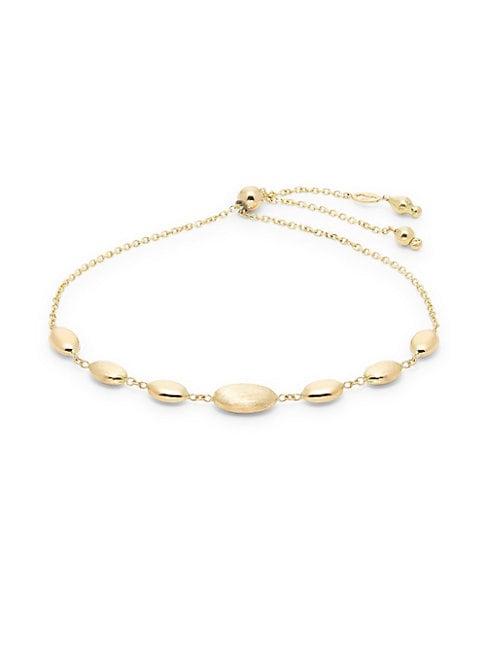 Saks Fifth Avenue Made In Italy 14k Yellow Gold Oval Pendant Bracelet