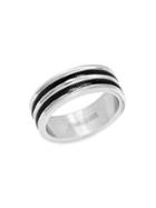 Anthony Jacobs Two-tone Stainless Steel Ring