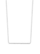 Saks Fifth Avenue 14k White Gold Diamond Bar Pendant Necklace