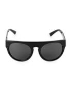 Versace 55mm Oversized Round Sunglasses