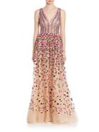 David Meister Beaded Bodice Gown