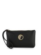 Versace Collection Textured Leather Wristlet