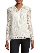 The Kooples Signature V-neck Lace Top