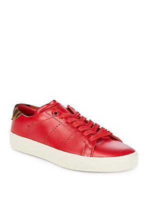 Saint Laurent Perforated Leather Sneakers