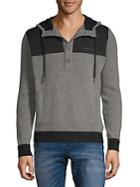 Versace Jeans Button-front Hooded Sweater