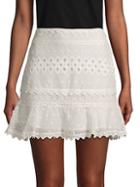 Love Sam Embroidered Cotton Mini Skirt