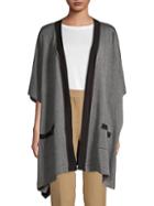 Karl Lagerfeld Paris Oversized Open-front Poncho
