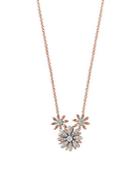 Effy Rose Gold & Diamond Flower Pendant Necklace